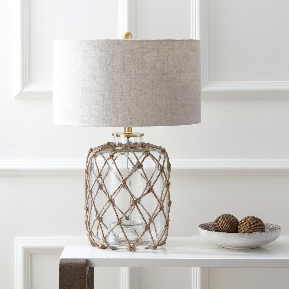 Mer Glass and Rope LED Table Lamp. Picture 6