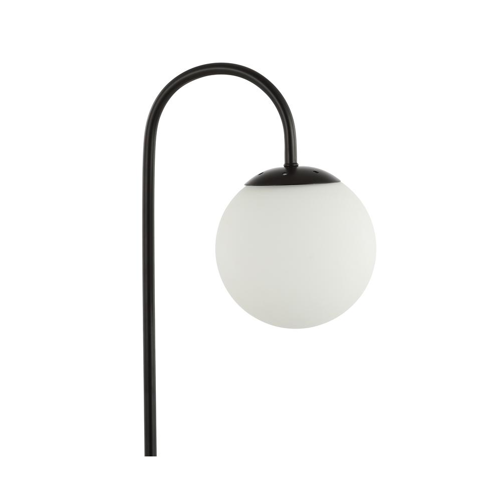 Arco Iron/Glass Minimalist Mid Century Globe LED Table Lamp. Picture 3