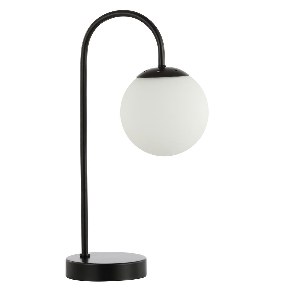 Arco Iron/Glass Minimalist Mid Century Globe LED Table Lamp. Picture 2