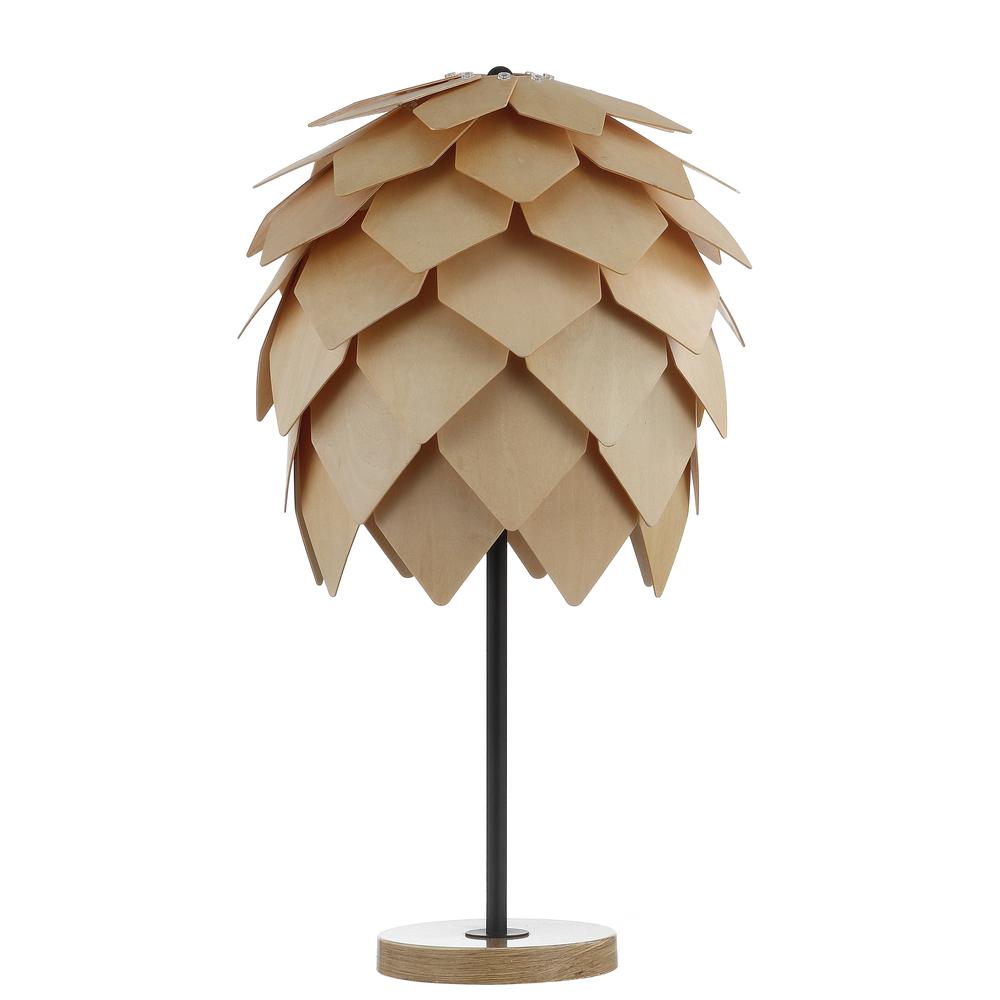 Simon Pinecone Wood/Metal LED Table Lamp. Picture 2