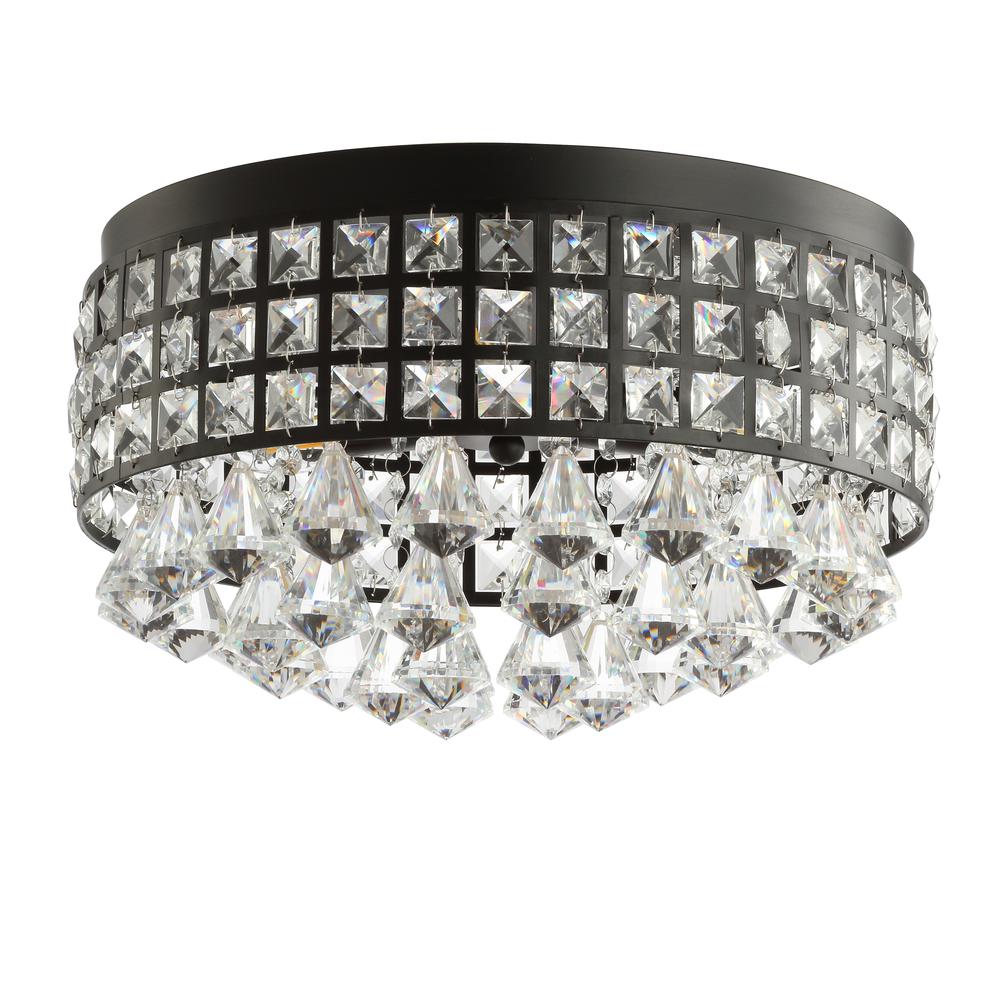 Meredith Crystal Dropsmetal LED Flush Mount. Picture 2