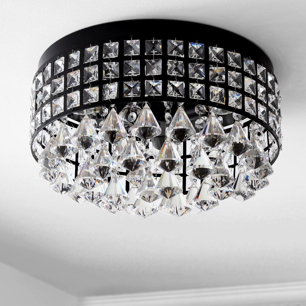 Meredith Crystal Dropsmetal LED Flush Mount. Picture 7