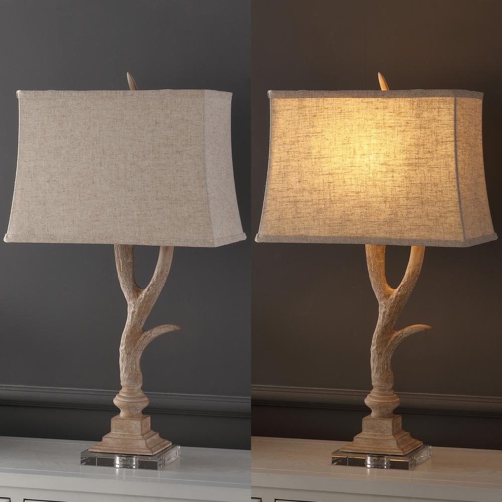 Antler Rustic Resin/Crystal LED Table Lamp. Picture 7