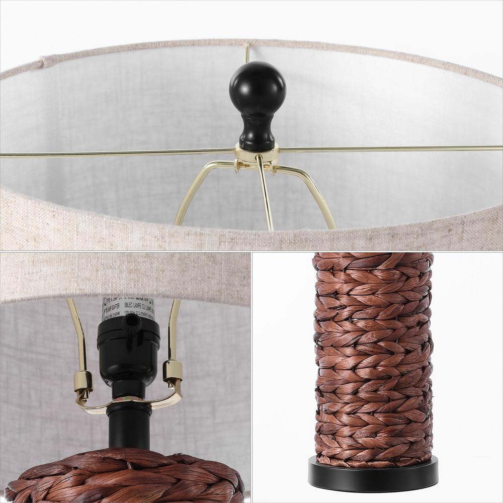 Elicia Coastal Water Hyacinth Led Table Lamp. Picture 5