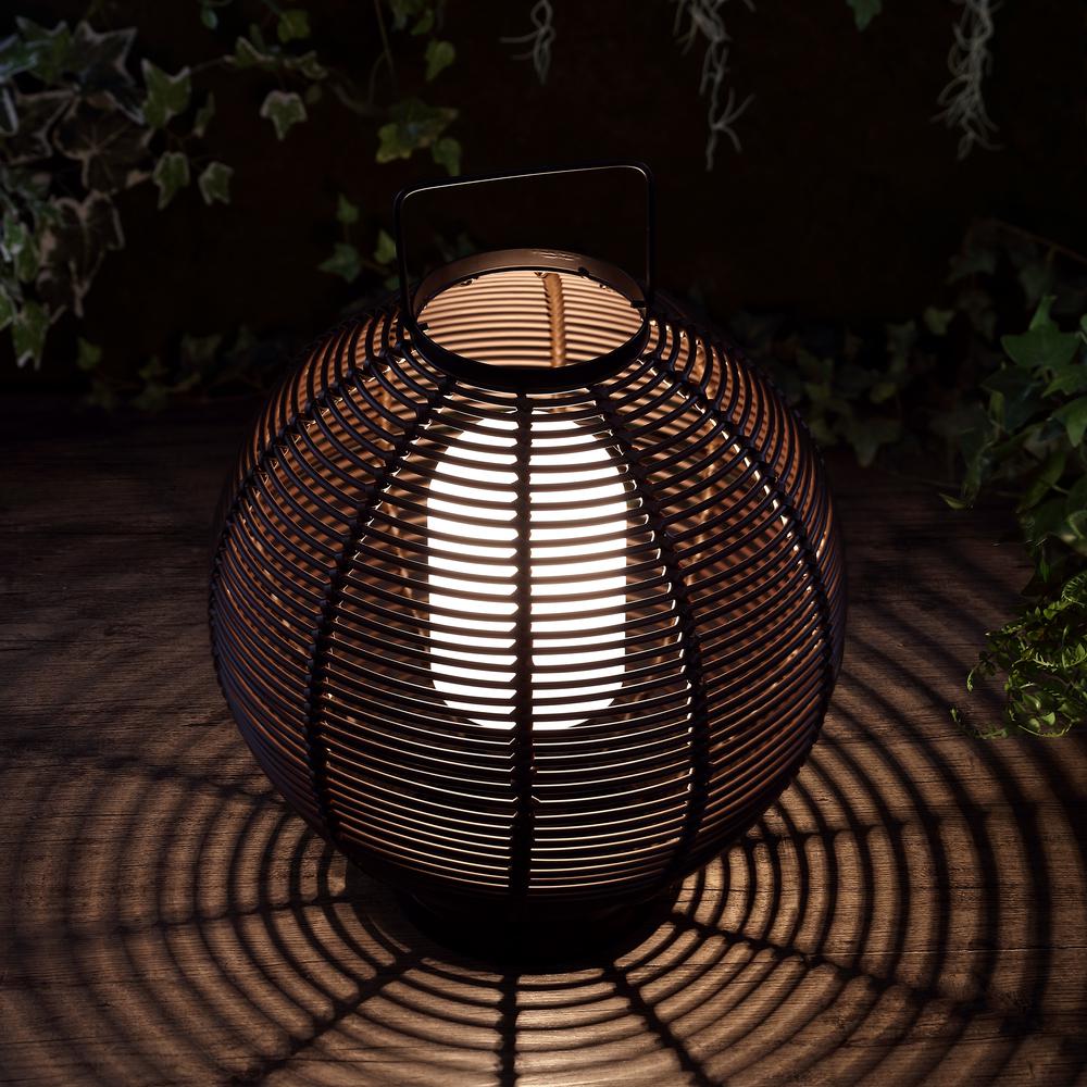 Jigu Outdoor Woven Globe Asian LED Lantern. Picture 7