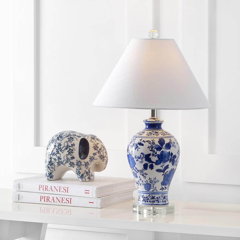Song Ceramiccrystal Chinoiserie Floral LED Table Lamp. Picture 5