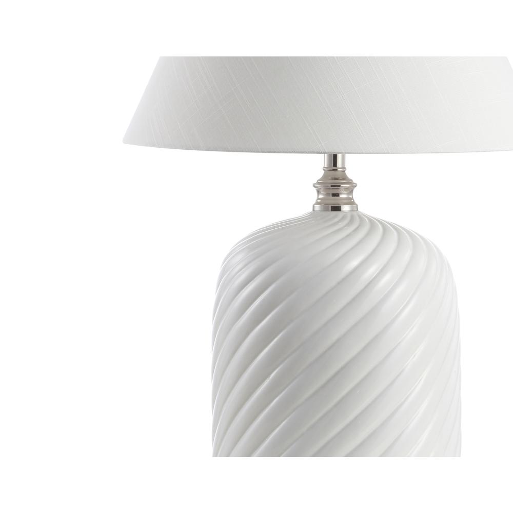 Serge Swirl Ceramic Bohemian Glam LED Table Lamp. Picture 3