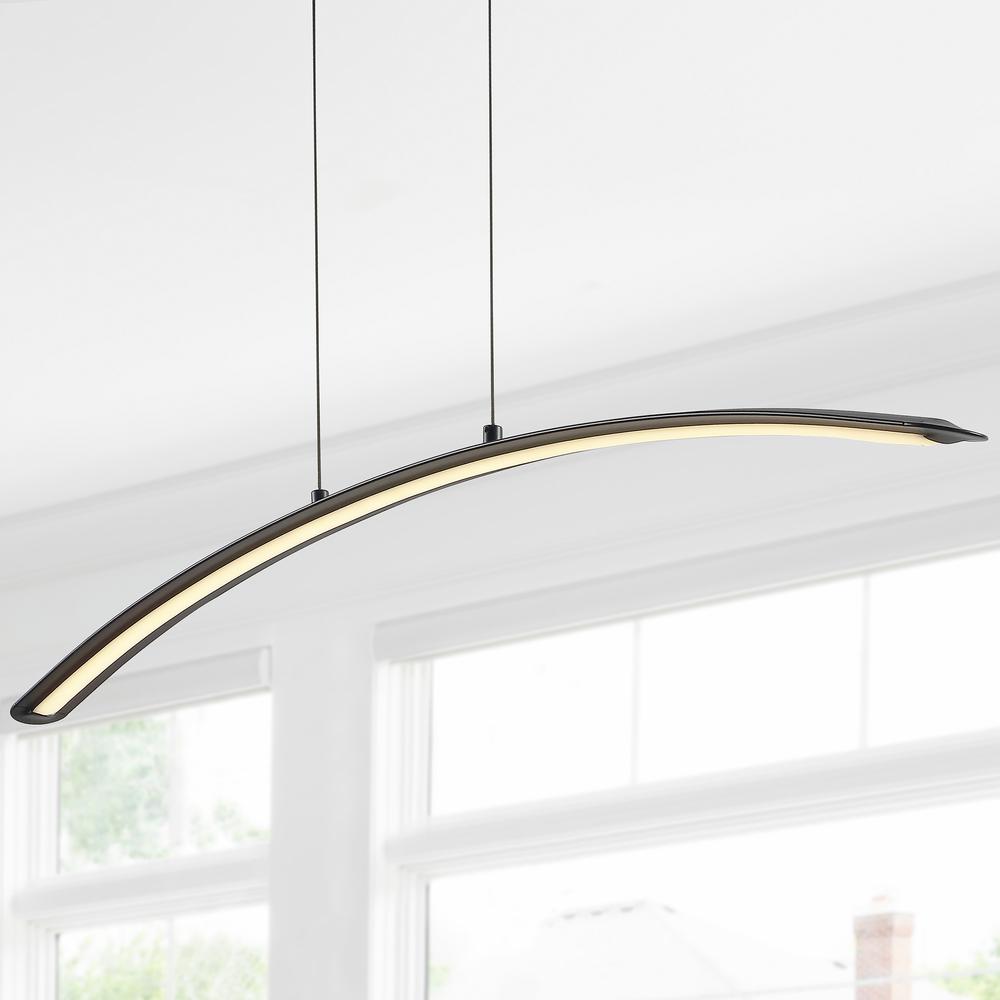 Roxanna Dimmable Adjustable Integrated LED Metal Linear Pendant. Picture 8