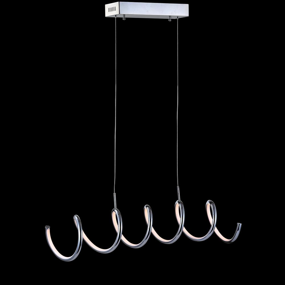 Ali Dimmable Adjustable Integrated LED Metal Linear Pendant. Picture 3