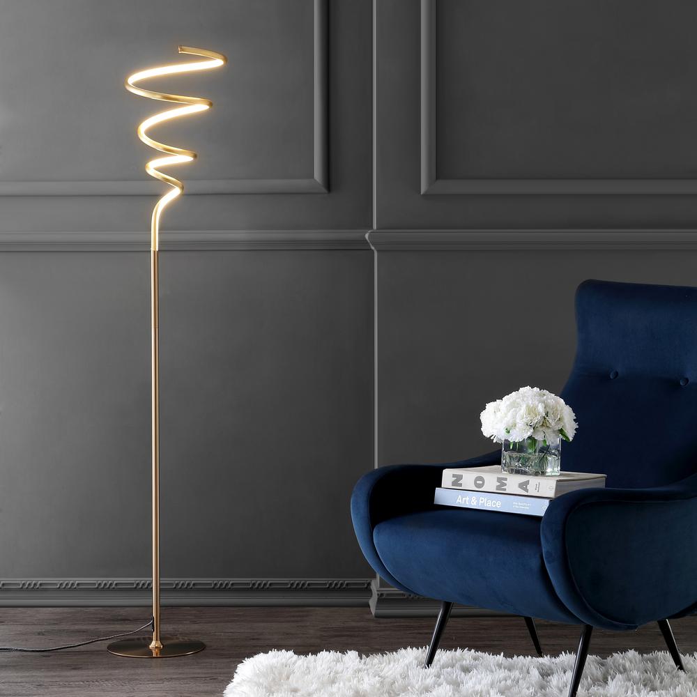 Scribble Modern Dimmable Metal Integrated LED Floor Lamp. Picture 8