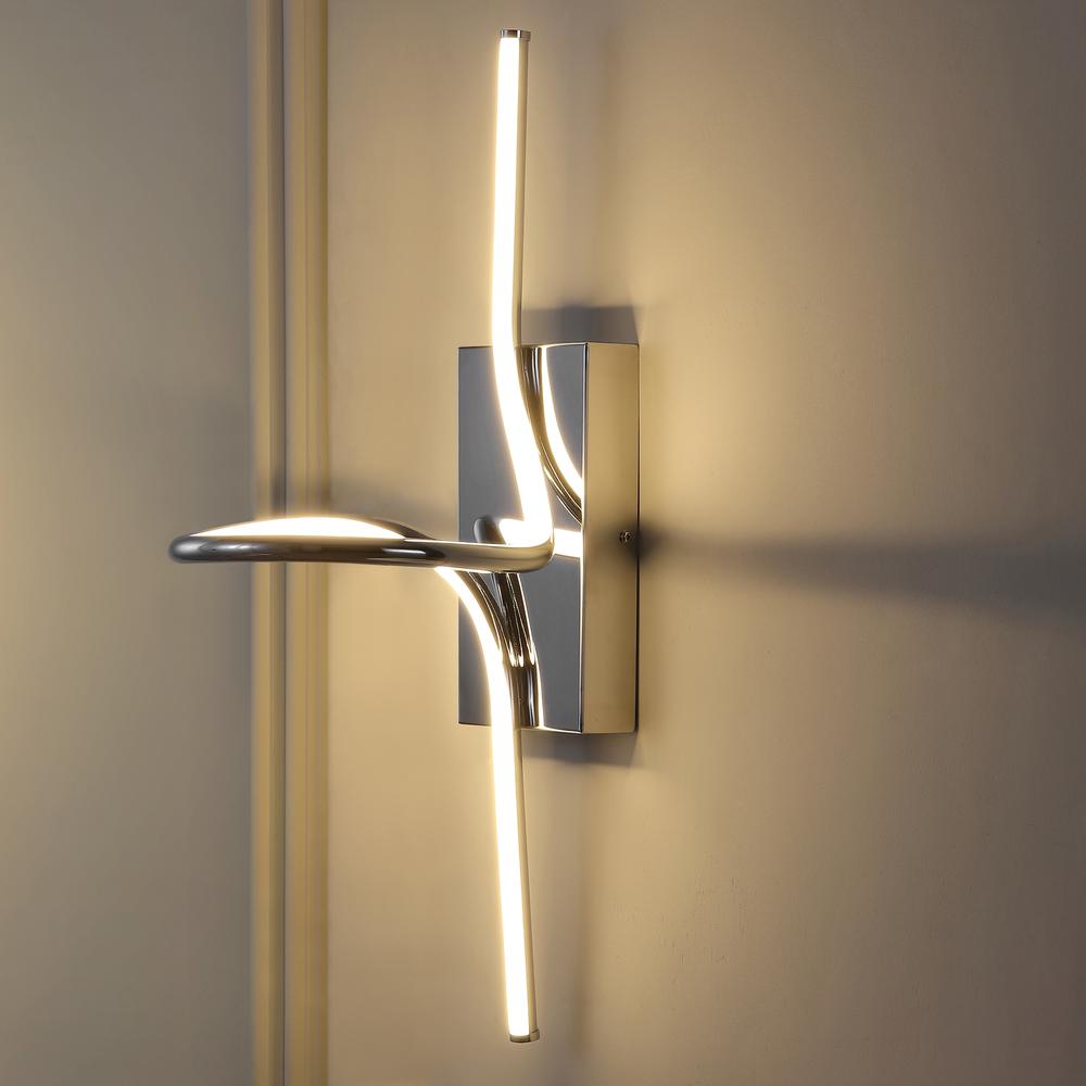 Sketch Minimalist Metal Integrated LED Vanity Light Sconce. Picture 9