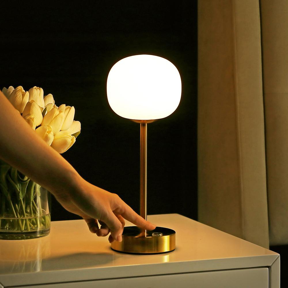 Natalia Modern Minimalist Iron Rechargeable Integrated LED Table Lamp. Picture 8