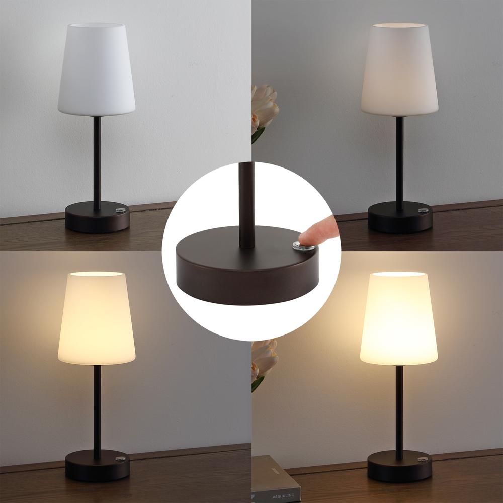 Carson Modern Minimalist Iron Rechargeable Integrated LED Table Lamp. Picture 4
