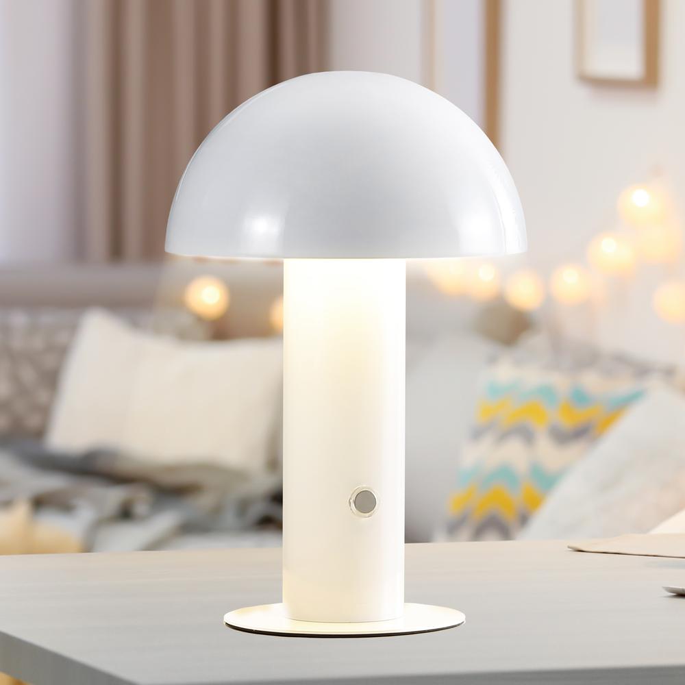 Bohemian Rechargeablecordless Iron Integrated Led Mushroom Table Lamp. Picture 9