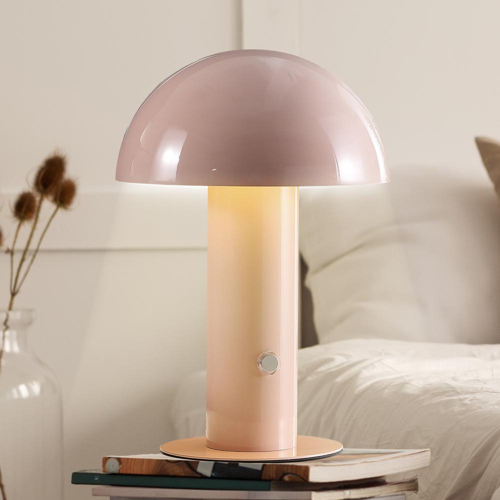 Bohemian Rechargeablecordless Iron Integrated Led Mushroom Table Lamp. Picture 12