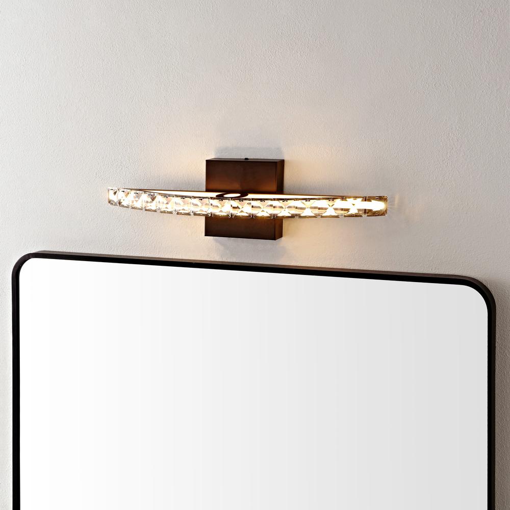 Alyson Bohemian Industrial Iron/Acrylic Integrated LED Vanity Light. Picture 7