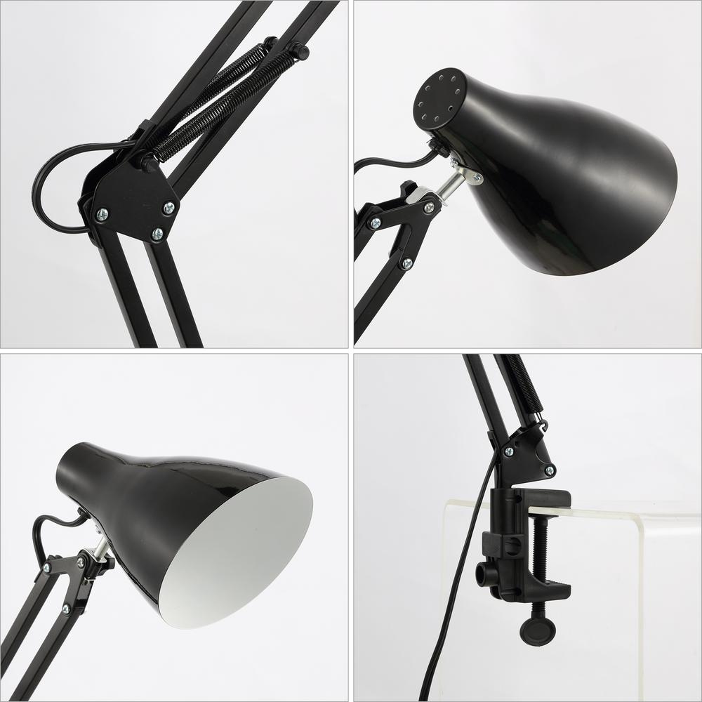 Odile Classic Industrial Adjustable Articulated Clamp On LED Task Lamp. Picture 3