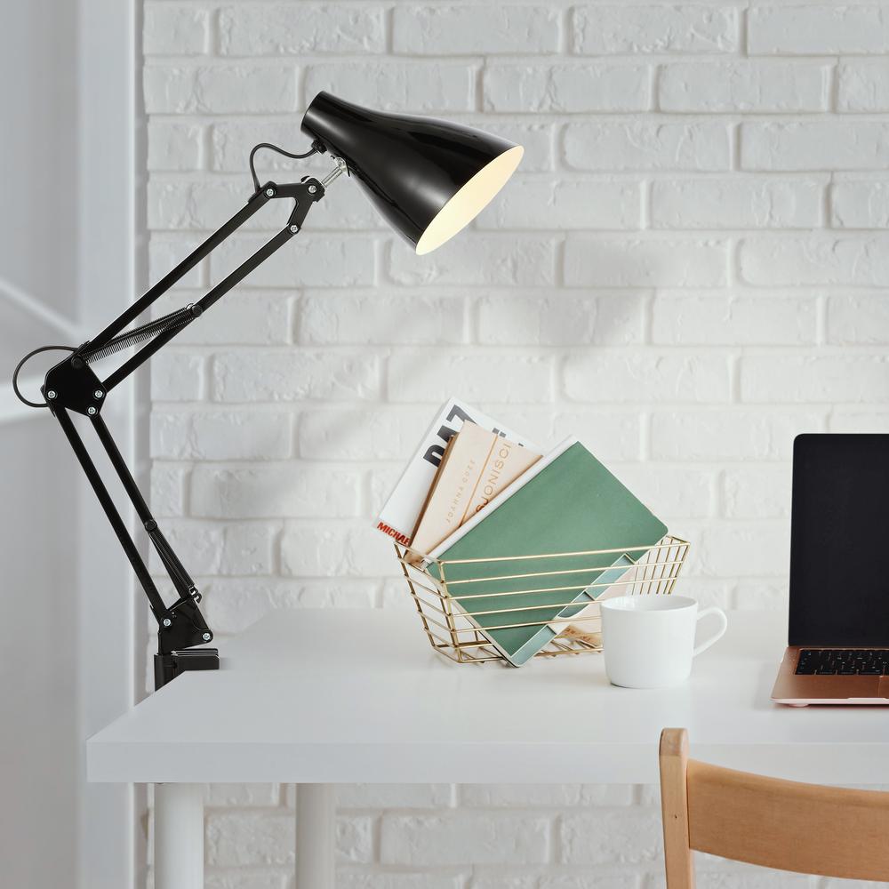 Odile Classic Industrial Adjustable Articulated Clamp On LED Task Lamp. Picture 6