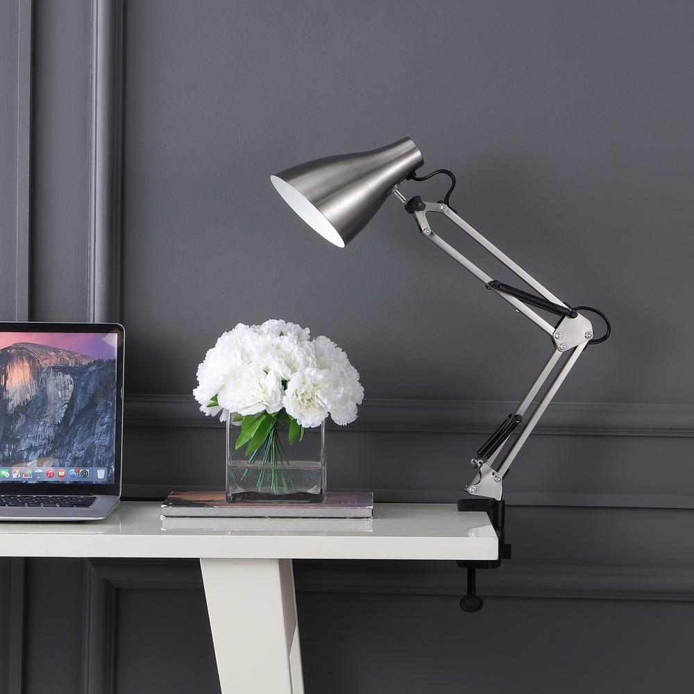 Odile Classic Industrial Adjustable Articulated Clamp On LED Task Lamp. Picture 2