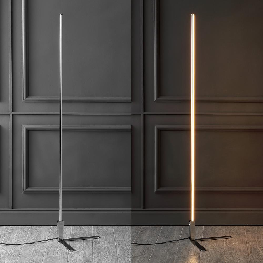 Malthe Modern Contemporary Aluminum/Iron Arc Integrated Led Floor Lamp. Picture 6