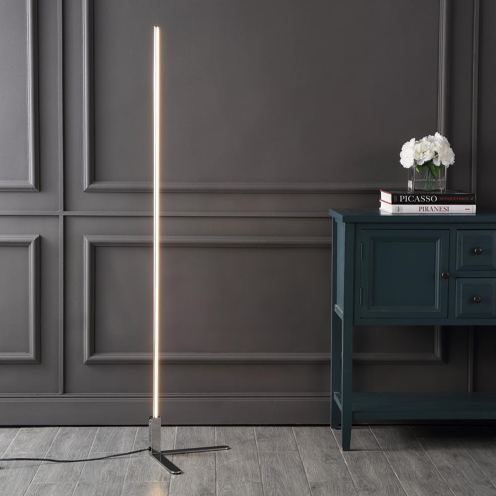 Malthe Modern Contemporary Aluminum/Iron Arc Integrated Led Floor Lamp. Picture 7