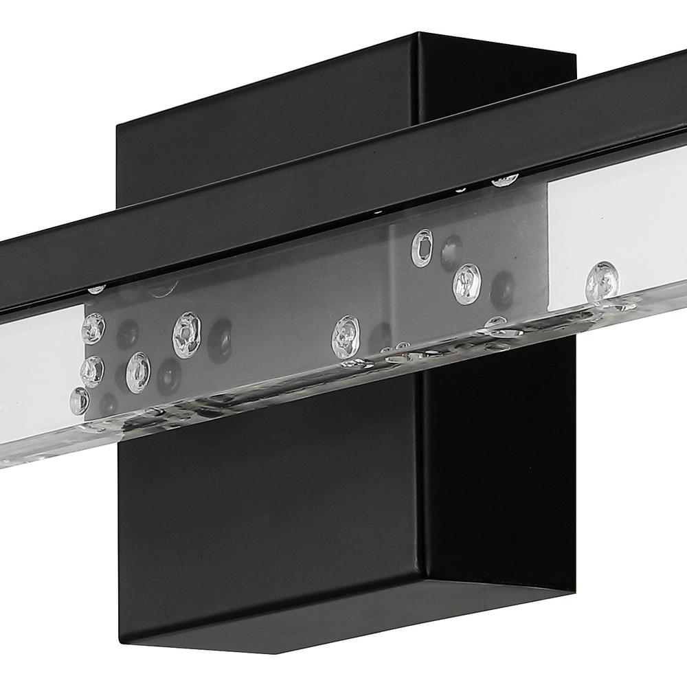 Mario Modern Contemporary Iron/Seeded Acrylic Integrated LED Vanity Light. Picture 4