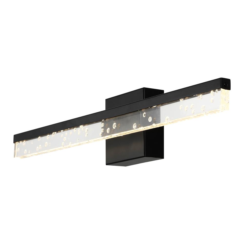 Mario Modern Contemporary Iron/Seeded Acrylic Integrated LED Vanity Light. Picture 7