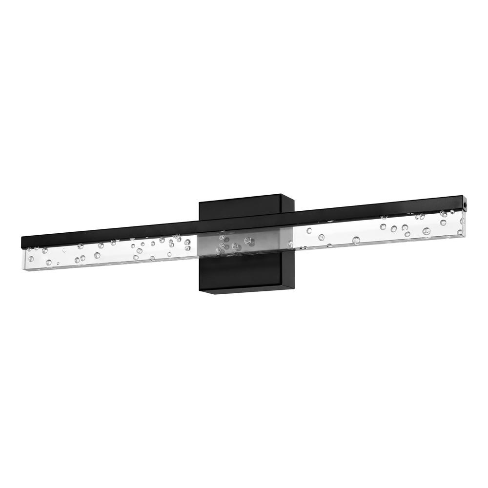 Mario Modern Contemporary Iron/Seeded Acrylic Integrated LED Vanity Light. Picture 5