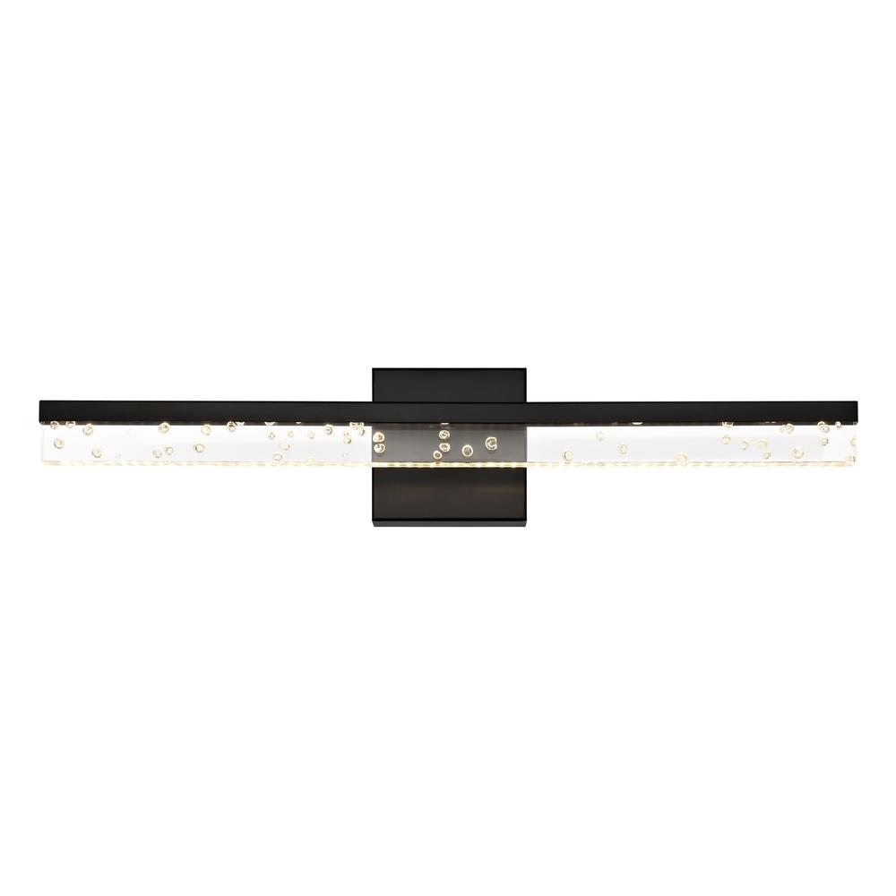 Mario Modern Contemporary Iron/Seeded Acrylic Integrated LED Vanity Light. Picture 1
