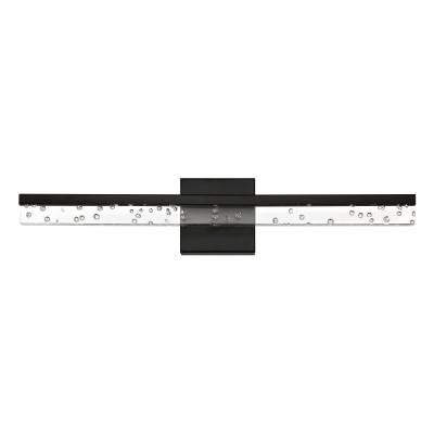 Mario Modern Contemporary Iron/Seeded Acrylic Integrated LED Vanity Light. Picture 14