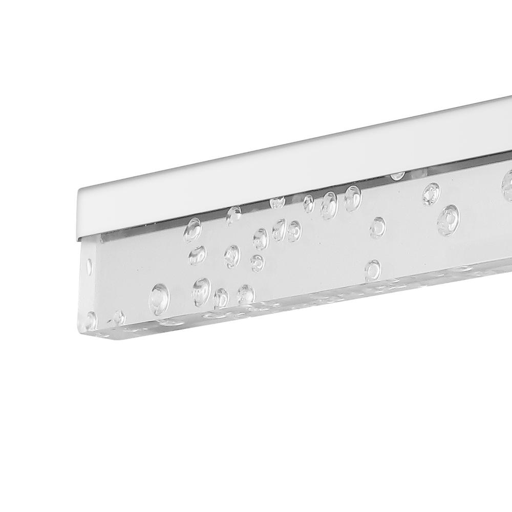 Mario Modern Contemporary Iron/Seeded Acrylic Integrated LED Vanity Light. Picture 3