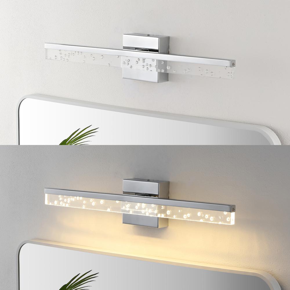 Mario Modern Contemporary Iron/Seeded Acrylic Integrated Led Vanity Light. Picture 11