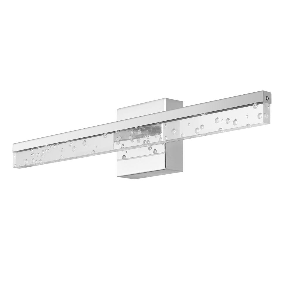 Mario Modern Contemporary Iron/Seeded Acrylic Integrated LED Vanity Light. Picture 6