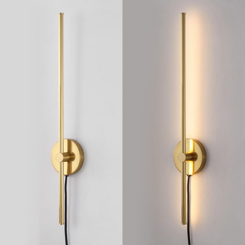 Minimalist Iron Adjustable Bar Integrated Led Plug-In Sconce. Picture 6
