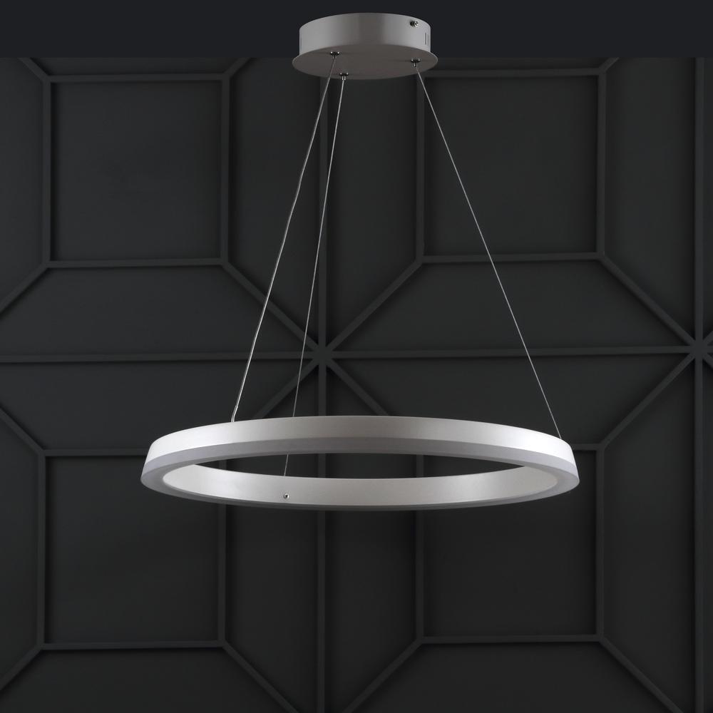 Baxter Modern Contemporary Aluminum Integrated LED Hoop Pendant. Picture 8