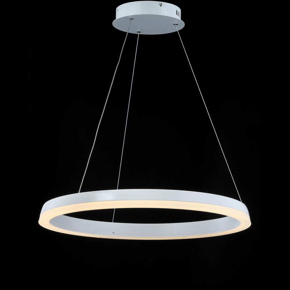 Baxter Modern Contemporary Aluminum Integrated LED Hoop Pendant. Picture 3