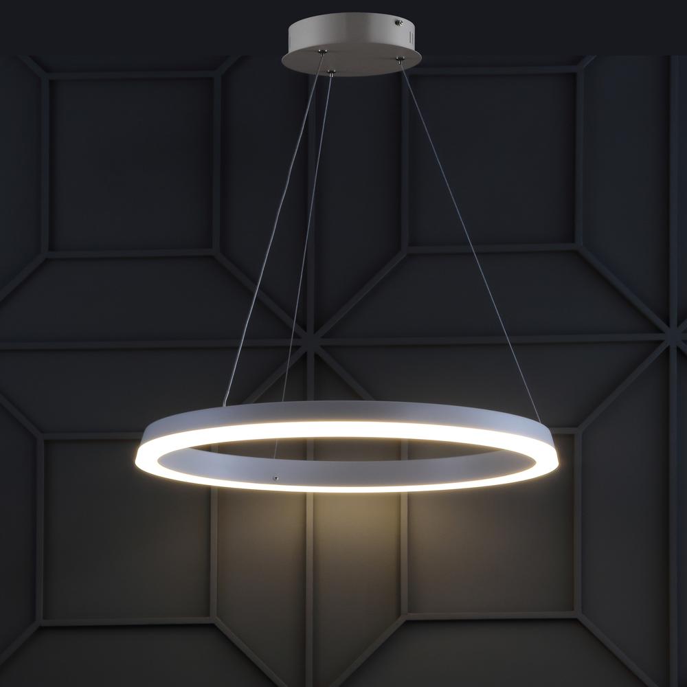 Baxter Modern Contemporary Aluminum Integrated LED Hoop Pendant. Picture 7