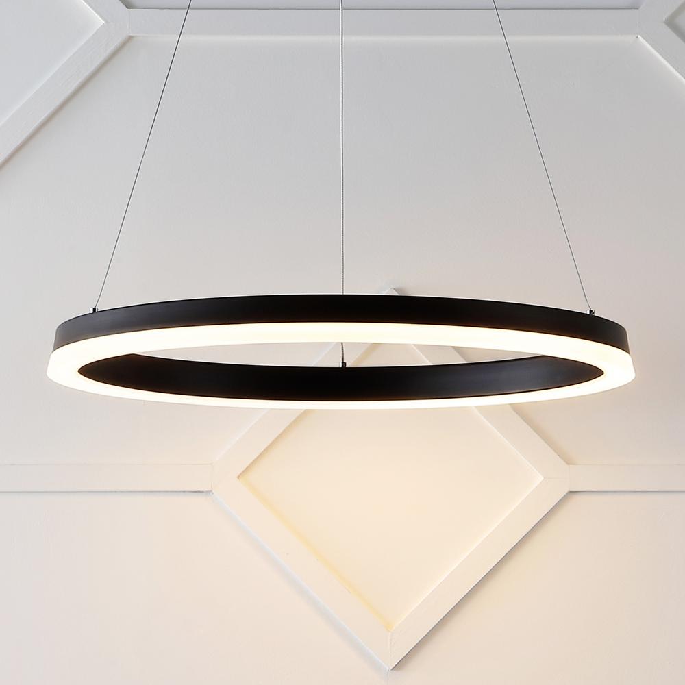 Baxter Modern Contemporary Aluminum Integrated Led Hoop Pendant. Picture 6