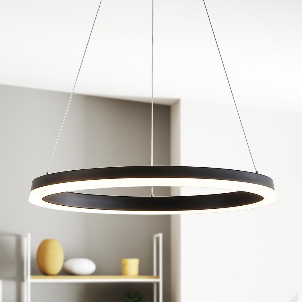 Baxter Modern Contemporary Aluminum Integrated Led Hoop Pendant. Picture 7