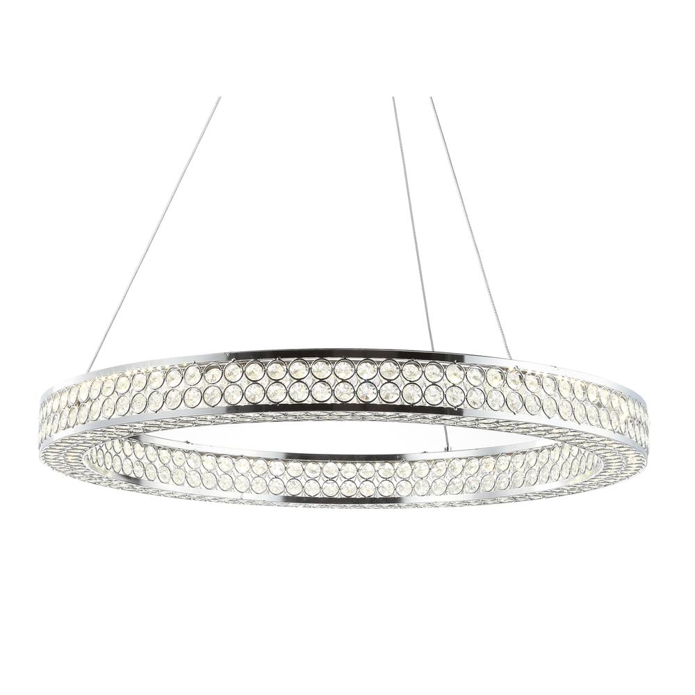 Benton Round Integrated LED Crystal/Metal Pendant. Picture 11