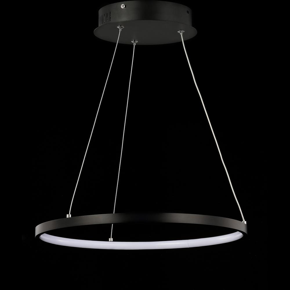 Brice Modern Contemporary Iron Integrated LED Pendant. Picture 4