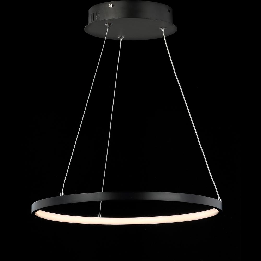 Brice Modern Contemporary Iron Integrated LED Pendant. Picture 3