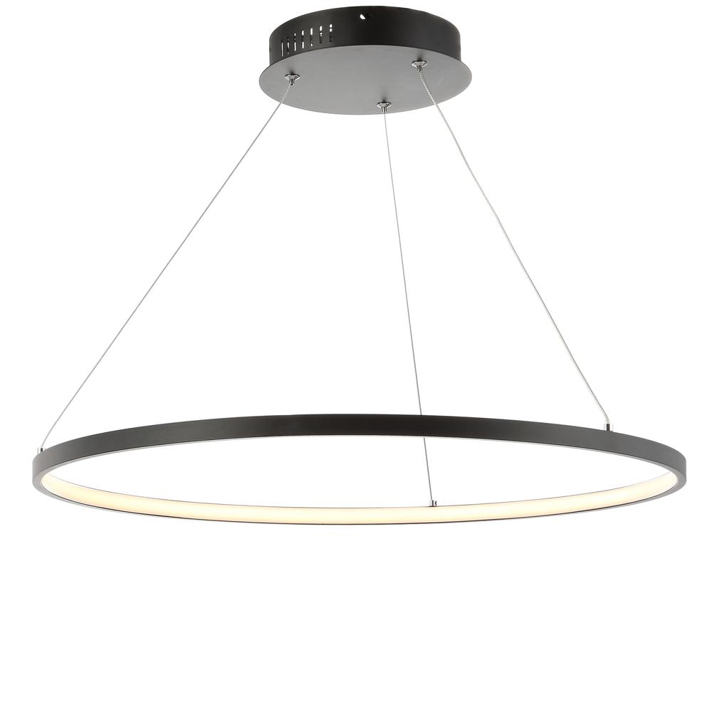 Brice Modern Contemporary Iron Integrated LED Pendant. Picture 1