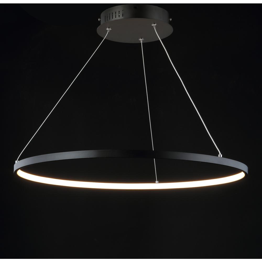 Brice Modern Contemporary Iron Integrated LED Pendant. Picture 3