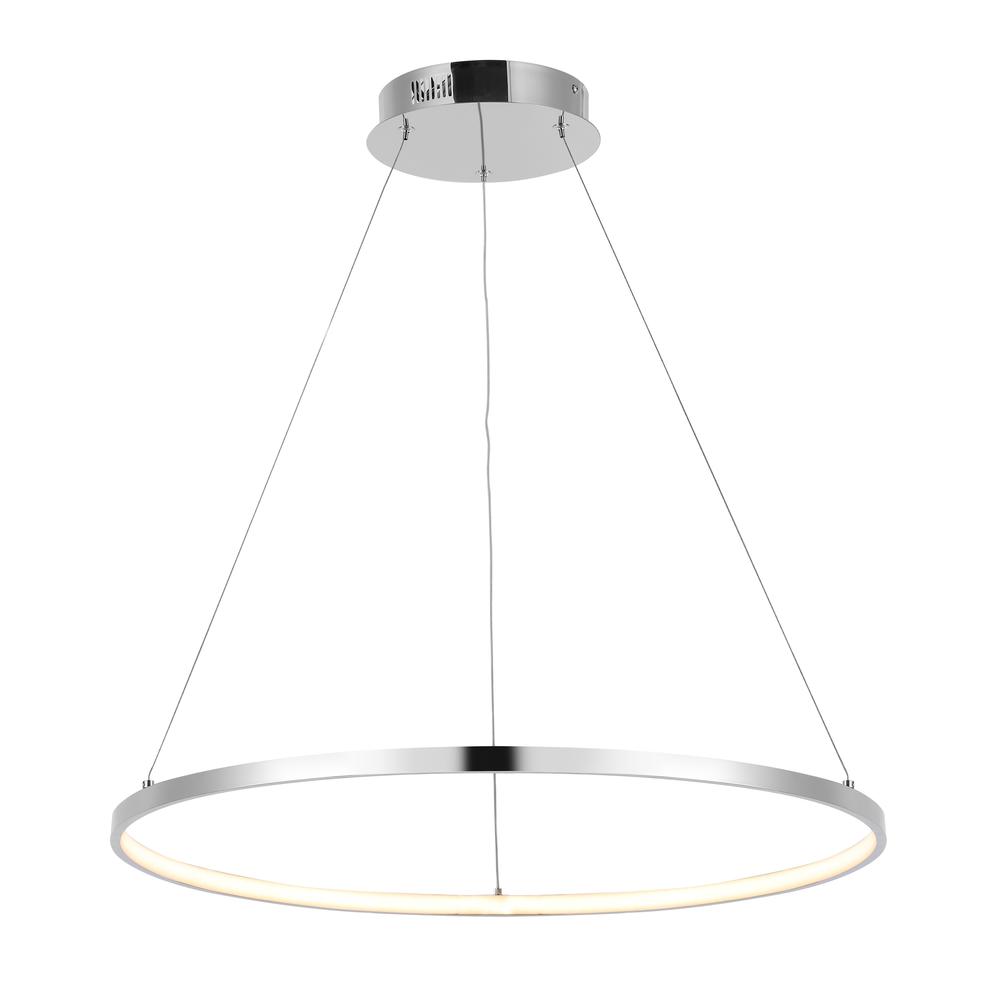 Brice Modern Contemporary Iron Integrated LED Pendant. Picture 9