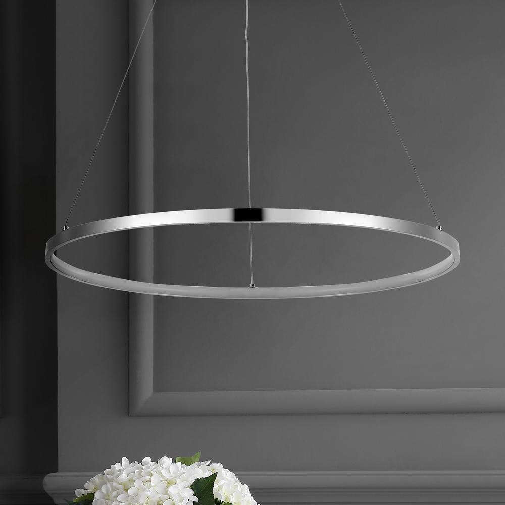 Brice Modern Contemporary Iron Integrated LED Pendant. Picture 8