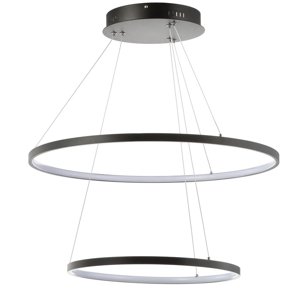 Brice Modern Contemporary Iron Integrated LED Pendant. Picture 2