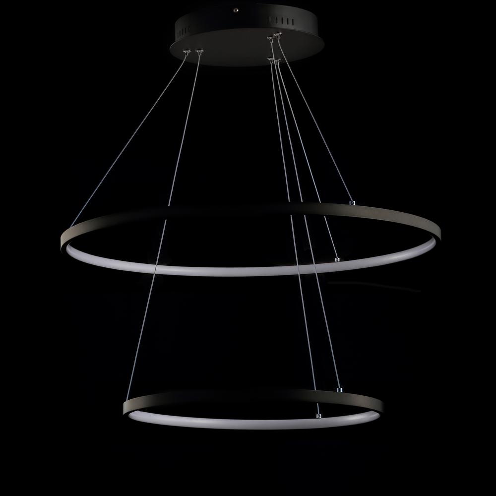 Brice Modern Contemporary Iron Integrated LED Pendant. Picture 4