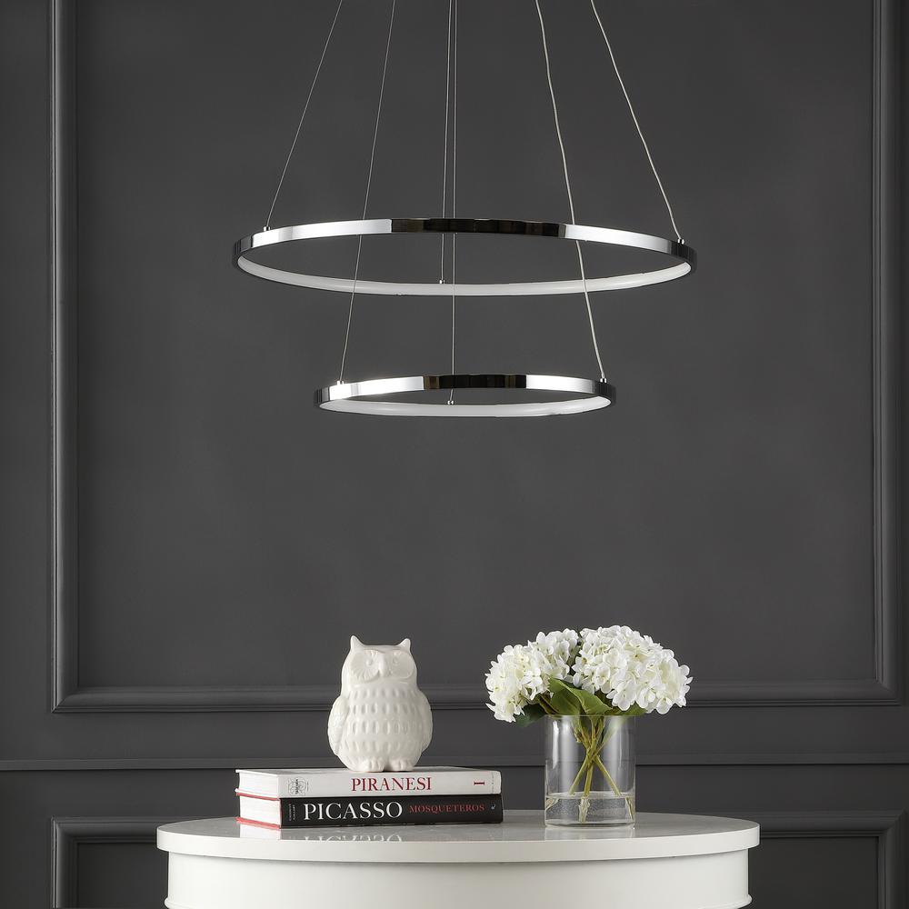 Brice Modern Contemporary Iron Integrated LED Pendant. Picture 5