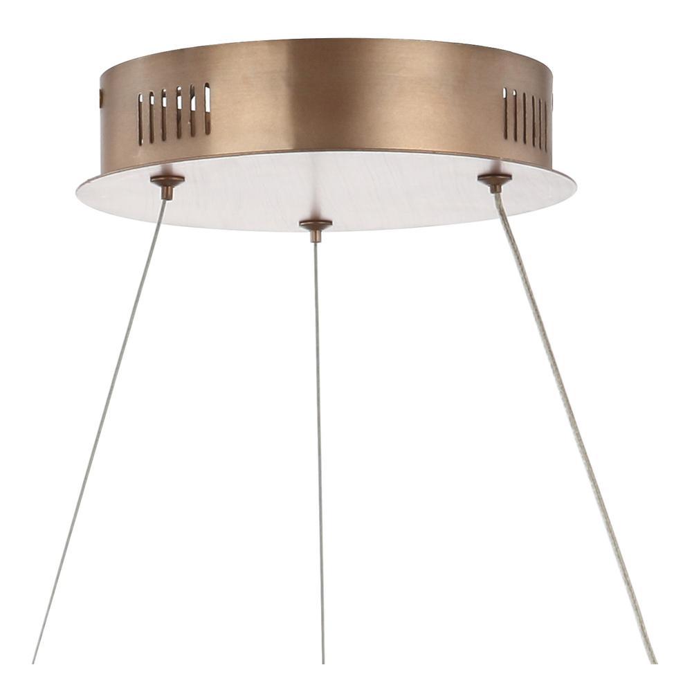 Cursive Adjustable Spiral Integrated LED Metal Chandelier Ceiling Light. Picture 4